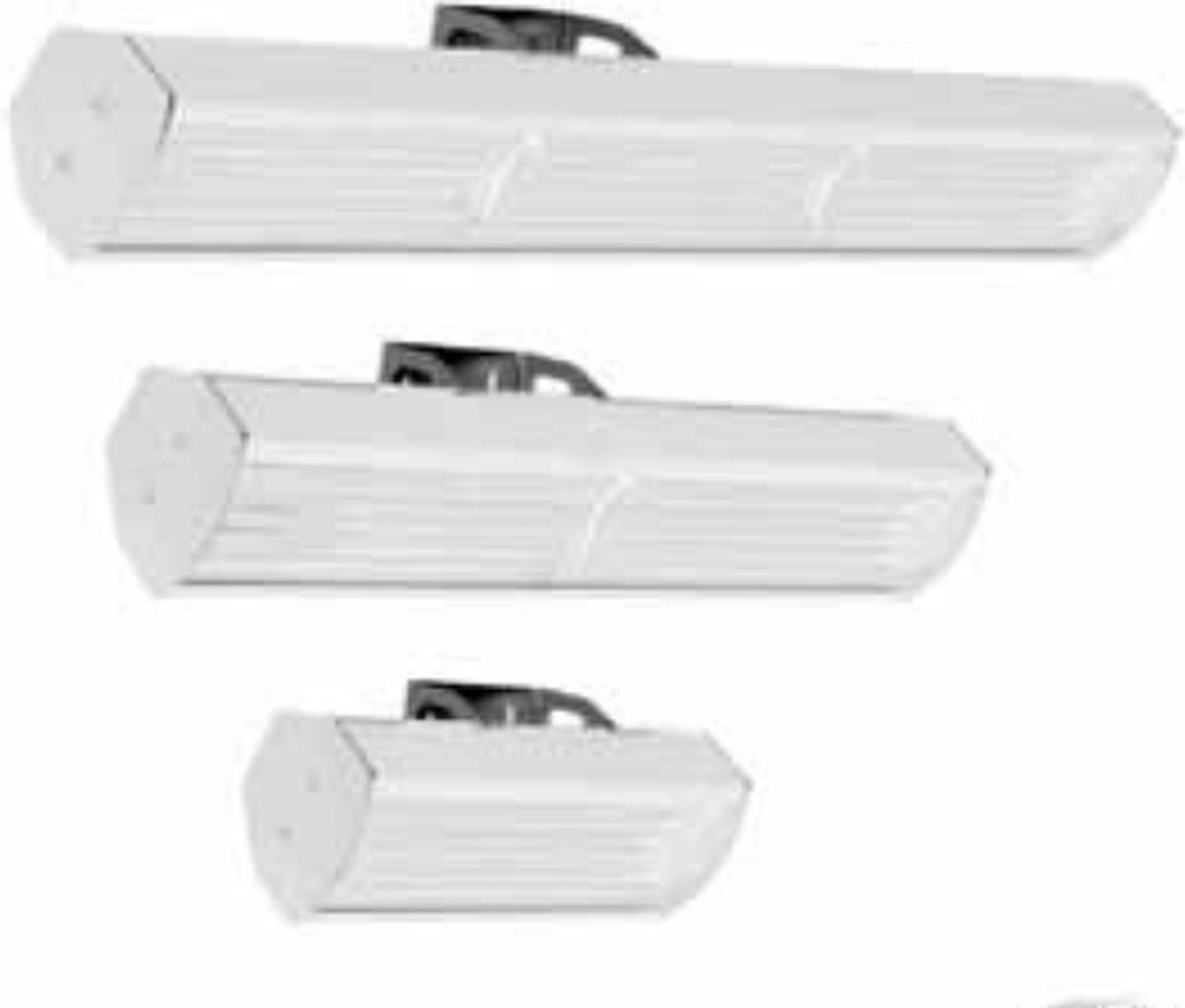 Classic wit straler 650 watt met infraroodstraling met beugel voor plafondmontage, Welltherm HP classic wit