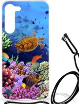 Silicone Back Cover Geschikt voor Samsung Galaxy S23 Plus Smartphone hoesje met doorzichtige rand Vissen