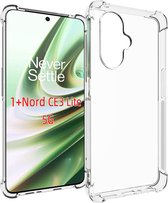 OnePlus Nord CE 3 Lite Hoesje - MobyDefend Transparante Shockproof TPU Gelcase - Verstevigde Hoeken - Volledig Doorzichtig - GSM Hoesje - Telefoonhoesje Geschikt Voor OnePlus Nord CE 3 Lite