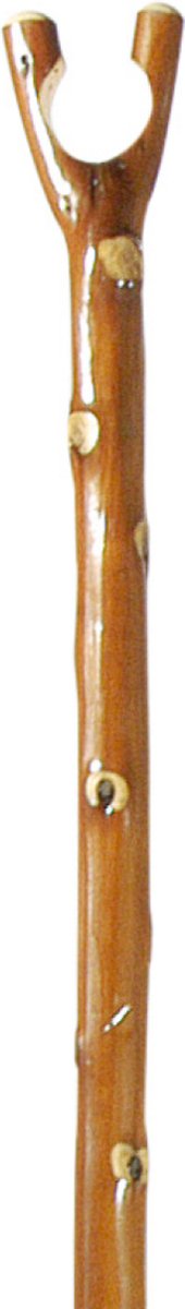 Classic Canes Jachtstok - Bruin - Kastanjehout - Duimgrip - Lengte 140 cm - Gewicht 380 gram - Combi-spike dop - Wandelstokken - Jacht wandelstok - Voor heren en dames - Houten wandelstok - Jagers wandelstok - Wandelstok outdoor - Wandelstok hout