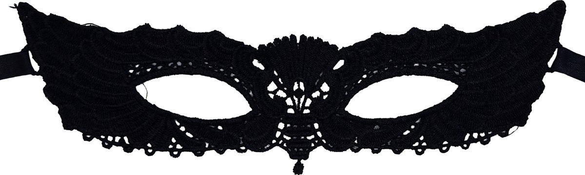 Miresa - Masker MM045 - Smal sexy kanten masker - Zwart