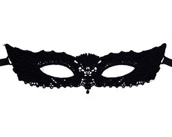 Miresa - Masker MM045 - Smal sexy kanten masker - Zwart