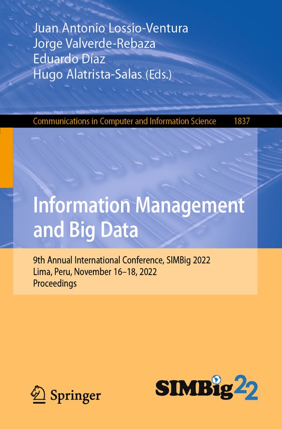 Communications in Computer and Information Science1837- Info ... - cover