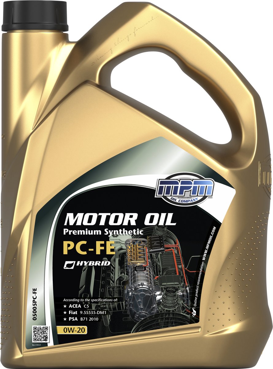 MPM Motorolie 0w20 PC-FE - 5 liter
