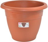 Terra cotta kleur ronde plantenpot/bloempot kunststof diameter 45 cm - Plantenbakken/bloembakken voor buiten