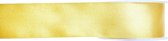 1x Hobby/decoratie gele satijnen sierlinten 1,5 cm/15 mm x 25 meter - Cadeaulint satijnlint/ribbon - Striklint linten geel