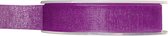 1x Hobby/decoratie paarse organza sierlinten 1,5 cm/15 mm x 20 meter - Cadeaulint organzalint/ribbon - Striklint linten paars