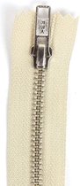 YKK - Broekrits - Metalen rits - Beige Zilver - 15cm - Niet deelbaar - 4mm