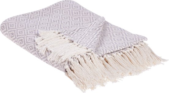 MITYAL - Plaid - Beige - 125 x 150 cm - Katoen