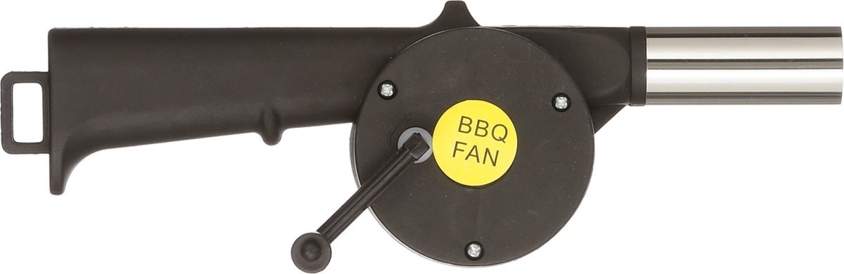 Goedkoopste BBQ/barbecue ventilator kunststof zwart 25 cm - BBQ aansteker - BBQ fan