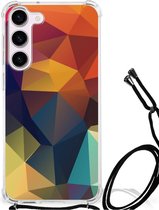 Hoesje maken Geschikt voor Samsung Galaxy S23 GSM Hoesje met doorzichtige rand Polygon Color