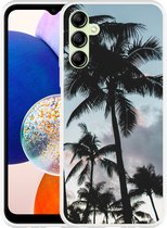 Cazy Hoesje geschikt voor Samsung Galaxy A14 4G/5G Palmtrees