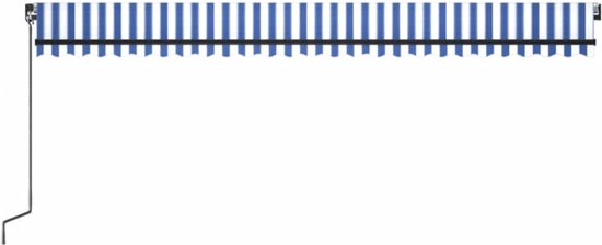 vidaXL Auvent extensible manuellement avec LED 600 x 350 cm Bleu et blanc