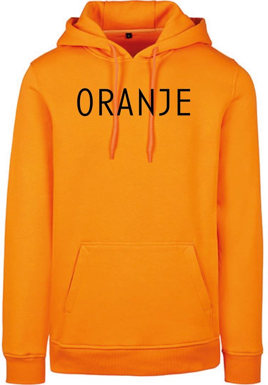 Hoodie Oranje-Oranje - Zwart-XS