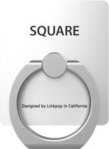 Linkpop Pop Square Grip - TelefoonStandaard - Primie telefoongrip Telefoonbutton - Parel Wit