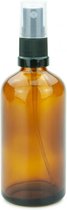 Flacon vaporisateur en Verres 100 ml vide 1er - Glas brun, ambré - Atomiseur noir avec brume fine - Flacons vaporisateurs vides