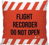 Flight Recorder (zwarte doos vliegtuig) - Sierkussen - 40 x 40 cm - Reizen / Vakantie - Reisliefhebbers - Vlucht Recorder - Voor op de bank/bed
