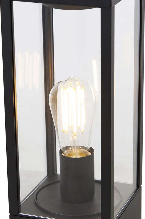 QAZQA - Industrieel Buiten wandlantaarn roestbruin met bewegingssensor IP44 - Charlois | Buitenverlichting - Aluminium Rechthoekig - E27 Geschikt voor LED - Max. 1 x 40 Watt