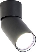 QAZQA falo - Moderne Dimbare LED Smart Plafondspot | Spotje | Opbouwspot incl. wifi met Dimmer - 1 lichts - L 10.8 cm - Zwart - Woonkamer | Slaapkamer | Keuken