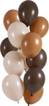 Folat - Ballonnen mocha chocolate (12 stuks - 33 cm)
