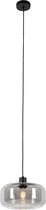 QAZQA bizle - Art Deco Hanglamp - 1 lichts - Ø 28 cm - Grijs - Woonkamer | Slaapkamer | Keuken