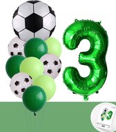Voetbal Verjaardag * Ballonnen Set 3 Jaar * Hoera 3 Jaar * Jarig Voetbal * Voetbal Fan * Snoes * 80 CM * Voetbal Versiering * Birthday
