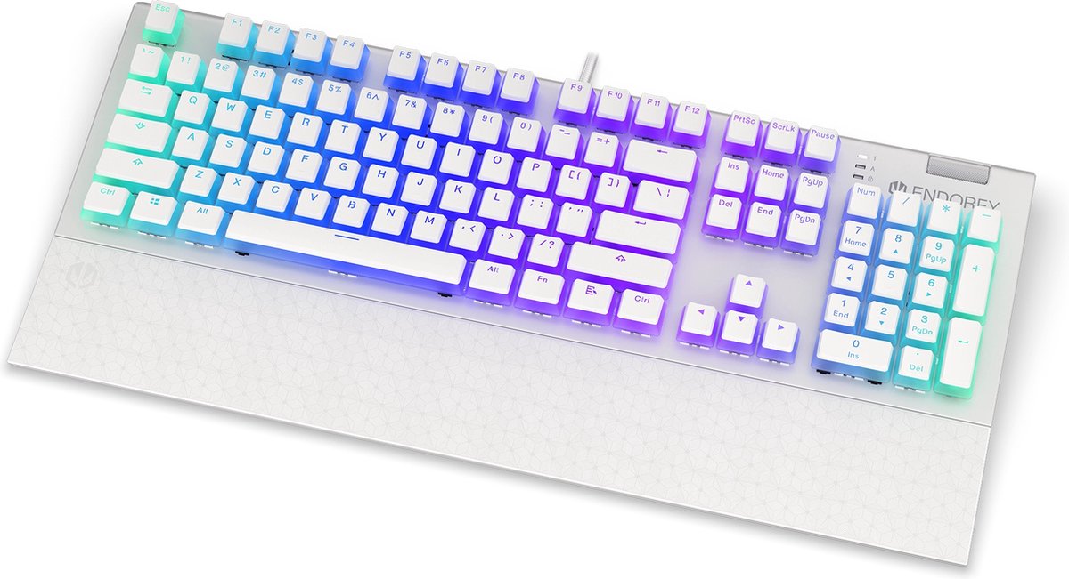 Endorfy Omnis Kailh RGB Red Switch Puddle Gaming Keyboard (Onyx White)