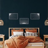 Wanddecoratie | Zonneschijn / Sunshine | Metal - Wall Art | Muurdecoratie | Woonkamer | Buiten Decor |Zilver| 45x30cm