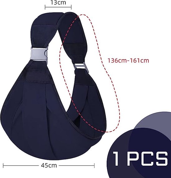 Babydraagzak - omvattende babydraagzak - verstelbare draagdoek - ademend - draagdoek voor pasgeborenen - baby draagdoek — afbeelding 3