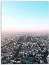 Dibond - Parijs - Eiffeltoren - Stad - Gebouwen - Kleuren - 60x80 cm Foto op Aluminium (Met Ophangsysteem)