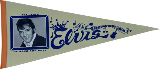 Elvis Presley - Elvis flag - Presley vaantje - Elvis Presley USA - Presley flag - Elvis - elvis the pelvis band - Elvis logo - Muziek - Vaantje - USA - Sportvaantje - Wimpel - Vlag - Pennant - 31*72 cm