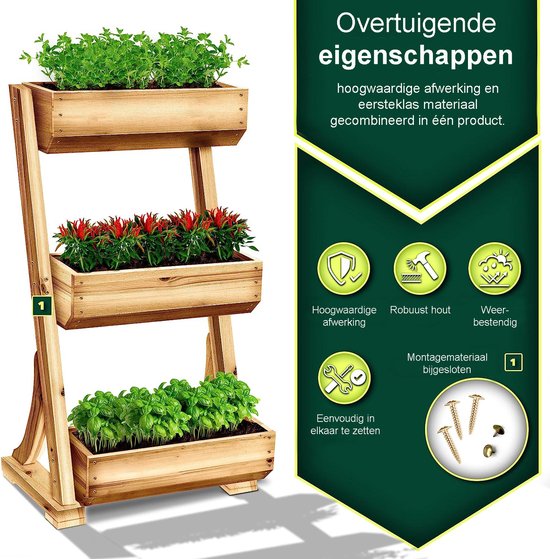 HIXA Plantentafel - Plantenrek - voor Binnen - Plantenstandaard - 5 Laags - Plantenzuil