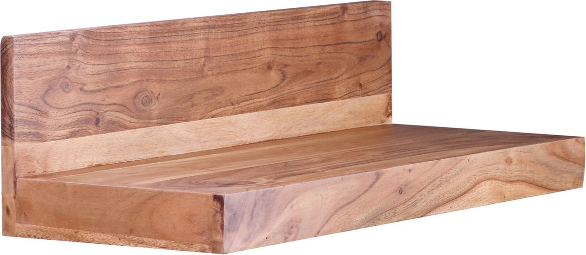 Wandplank - Massief Hout Acacia - 60 cm - Landelijke Hangplank - Natuurlijk product