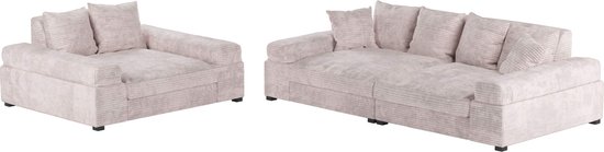 xxl bankstel bigsofa fatguy combo pink corduroy big sofa zetel- hoekbanken en hoeksalon bij zetelsenbedden