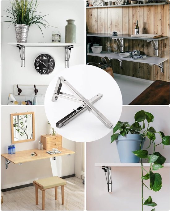 Support Mural Pliable En Acier Inoxydable,support Rapide Pour étagère,table,bureau,bras à