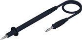 SKS Hirschmann PL 3 Cordon de mesure [fiche 4 mm - fiche banane 4 mm] 1,00 m Zwart 1 pièce(s)