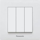 Panasonic-Serieschakelaar 3 line-Wit-Compleet-Karre Plus Serie