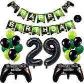 Snoes Mega Game Gamers Helium Verjaardags Ballonnen Feestdecoratie Black Cijfer Ballon nr 29