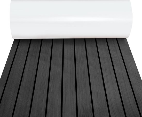 Tappeto Antiscivolo Per Barca In EVA | 240x90x0.6 Cm | Finto Teak | Per Yacht E Camper