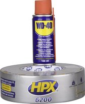 HPX 6200 Pantsertape / Repair Tape / Duct Tape zilver 48mm x 50mtr. + Gratis WD40