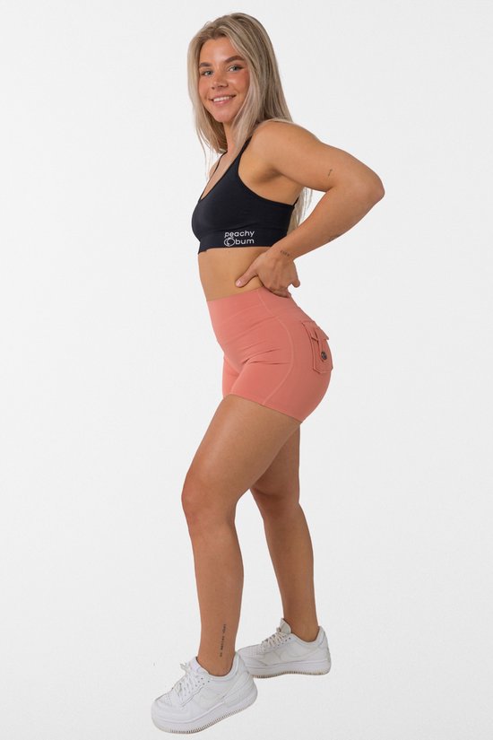 Peachy Bum Pocket Shorts - Vêtements de sport Femme - Shorts - Oranje - Taille S