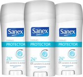 Sanex Dermo Protector Deodorant Stick - Voor Zachte en Effectieve Bescherming - Geen Parabenen en Alcohol - 3 x 65 ml