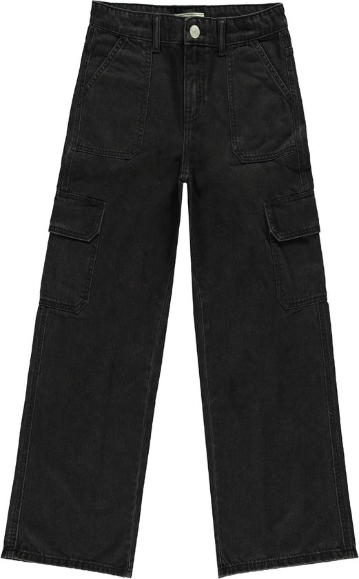 Cars Jeans Kids AMIFRE Cargo Denim Black Meisjes Jeans - BLACK - Maat 176