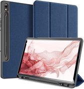 Dux Ducis Tablet Hoes Geschikt voor Samsung Galaxy Tab S9 - Dux Ducis Domo Bookcase - Donkerblauw