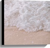 Canvas - Water - Zee - Strand - Zand - 40x40 cm Foto op Canvas Schilderij (Wanddecoratie op Canvas)