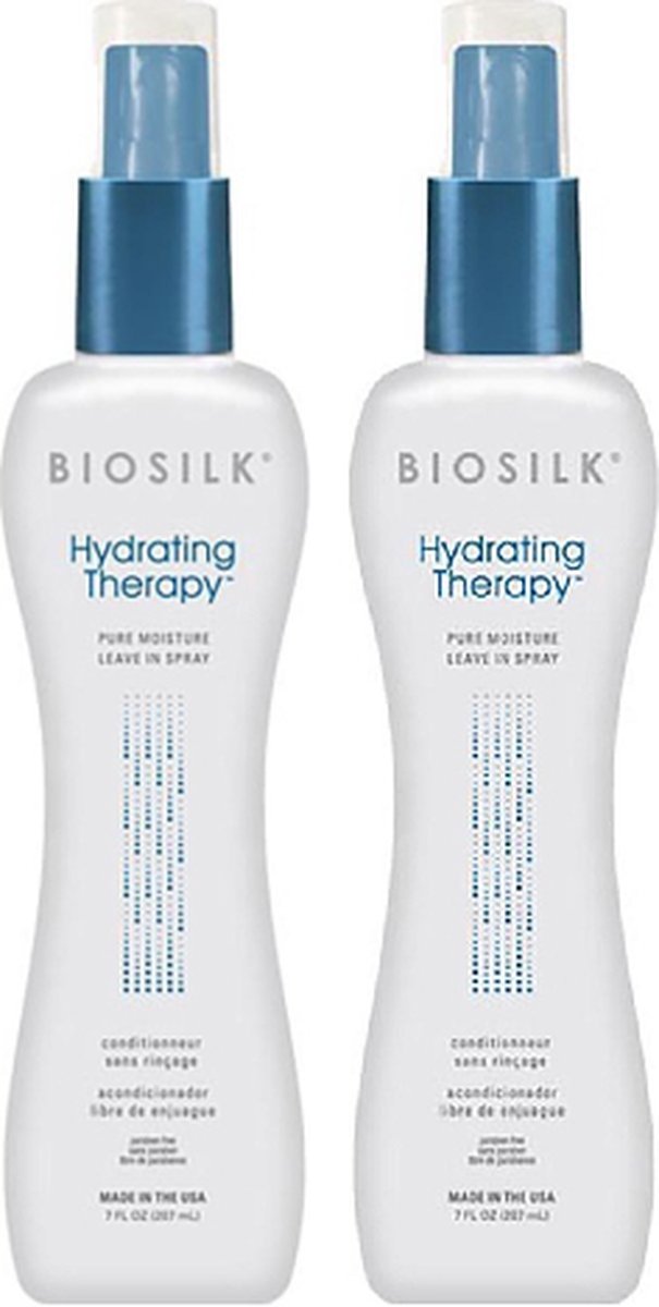 Biosilk - Hydrating Therapy Pure Moisture Leave-in Spray - 2 x 207ml