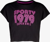 Osaga meisjes sport T-shirt cropped zwart - Maat 116