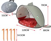 RAMBUX® - Strandtent - Zwembad - Haai Grijs - Pop Up Tent - UV en Wind Werend - Zwembad Baby - Windscherm Speeltent