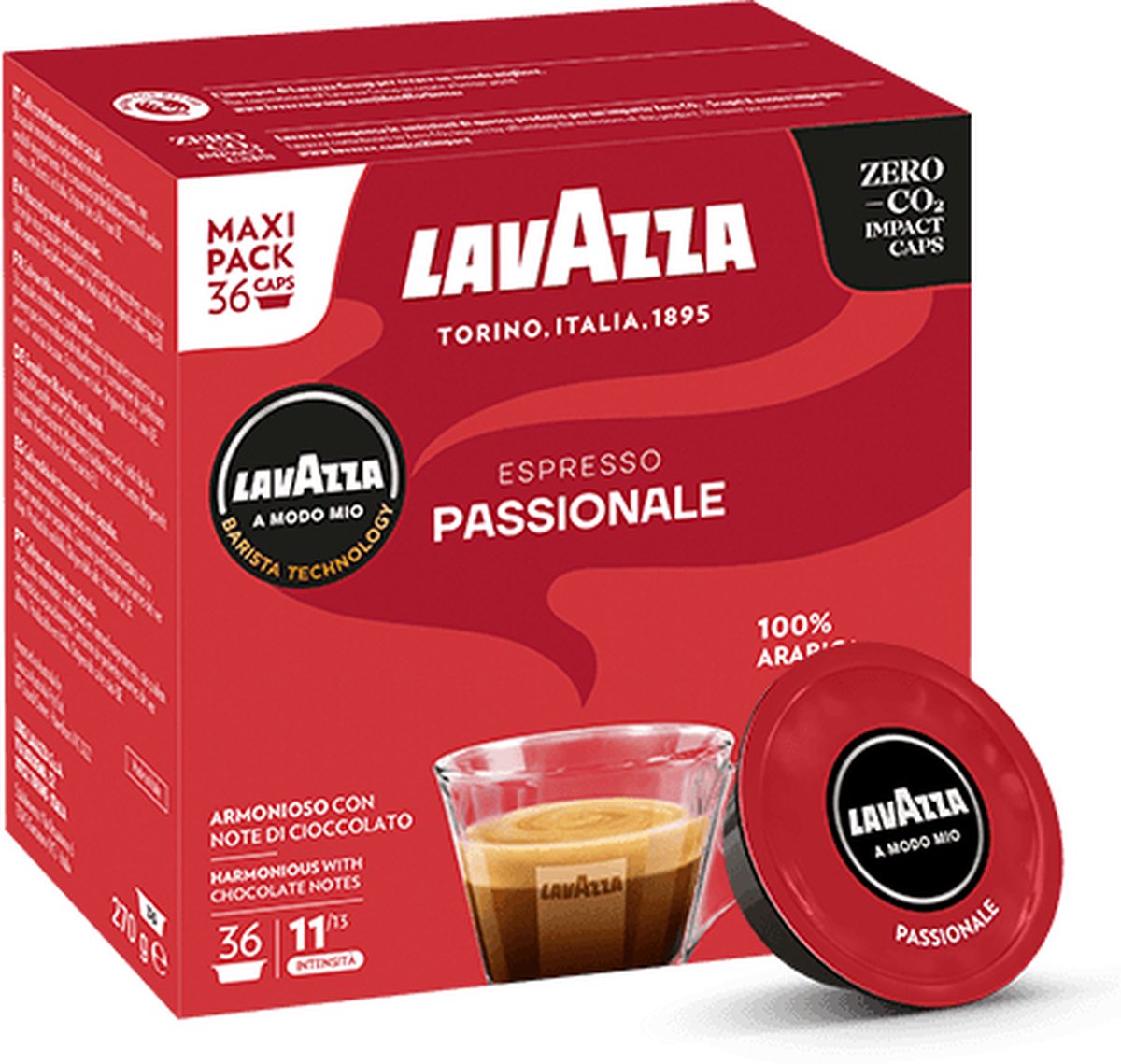 Lavazza A Modo Mio Espresso Passionale - 36 Tasses à café