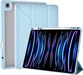 WIWU - Tablet hoes geschikt voor iPad 10.2 (2019/2020/2021) - Tri-Fold Book Case Smart Cover - Lichtblauw